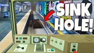 Driving a SUBWAY TRAIN over a SINK HOLE?! Infra!