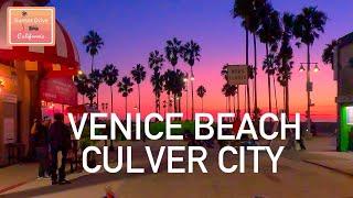 California Dreaming Epic Sunset Drive Venice Beach Culver City Los Angeles | Relaxing | HDR 60fps