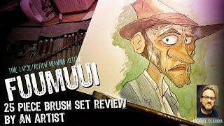 Fuumuui 25 pcs brush set review by an artist