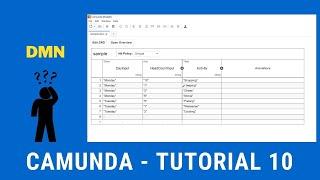 How to create DMN -BPMN - Camunda Tutorial