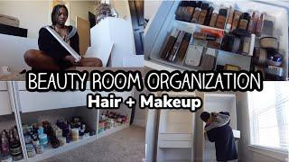 My Beauty Room Tour ~ Hair Products & Makeup Organization