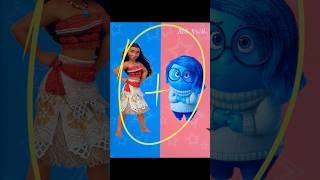 Moana mixing with Sadness Inside Out 2 #mixing #mixingcharacters #aiart #shorts