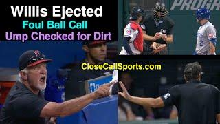 E160 - John Tumpane Ejects Carl Willis for Objecting to Foul Ball Inspection for Dirt