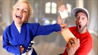 4 Year Old Karate Board Break Challenge!