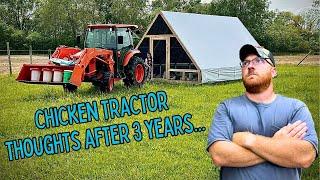 Chicken Tractor Walkaround Tour | On Season 3 and still Running Strong! | Pasture Raised Chickens