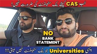 No More Bank Statement Require for CAS? | Without Bank Statement Admission |