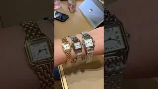 Small medium and large sizes of panthere de Cartier watch #cartier#cartierwatches#watch#viral#shorts