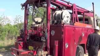 OSB slickline/wireline truck at work in the field