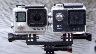 EKEN H9 vs Gopro Hero 4 Black Action POV cameras comparison underwater side by side test.