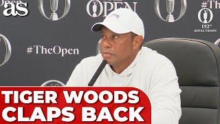 TIGER ROARS: Woods savagely retorts to Montgomerie, sparking laughter