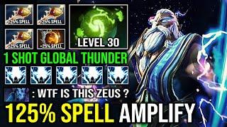 WTF 125% Spell Amplification Triple Rapier 1 Shot Global Thundergod's Wrath Overpower Zeus Dota 2