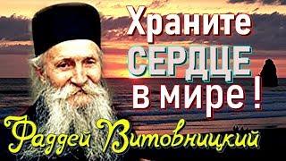 Храни сердце в мире! Очень мудрые поучения -  старец Фаддей Витовницкий