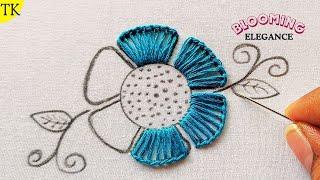 Beautiful flower embroidery designs | hand embroidery designs | hand work embroidery tutorial