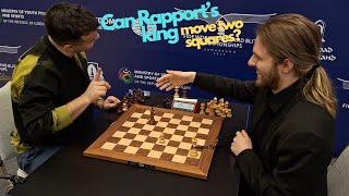 Can Rapport's King move two squares in the Endgame? Nepo vs Rapport | World Blitz 2023