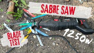 NEW tool! Parkside Performance SABRE SAW PPFS 1250 A1. Tool test and blade test! Carbide or no?