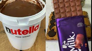 Nutella Bucket & Dairy Milk Chocolate ASMR | Satisfying  Compilation