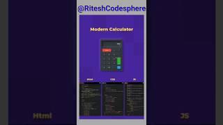 How to create a Calculator project   #javascript #html #css #shorts #viralvideo #webdevelopment