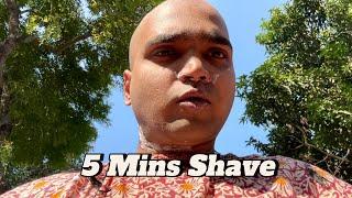 The Great Indian Beard Shvave In 5 Minutes | BIRENDAR | Straight Razor Shave In Village 