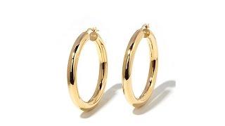 Bellezza Bronze Medium Size HighPolished Hoop Earrings