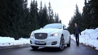 Jaguar XJL Vs Skier in Meribel Top Gear Style