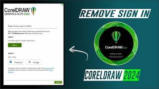 how to disable or remove sign in coreldraw 2024 issue problem