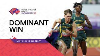 Nene runs 43.63 anchor leg to secure 4x400m win for RSA | World Athletics Relays Guangzhou 25