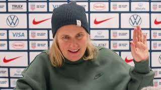 USWNT Head Coach EMMA HAYES postgame; Team USA beat the Netherlands