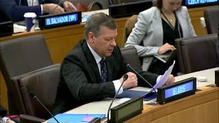 PR of Belarus to the UN V.Rybakov calls UNICEF to seek new partners at the 1st session in 2018.