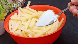 The Secret of Crispy and Dry Potatoes‼ ️ / Perfect Fries Recipe - Make fries like mcdonald's