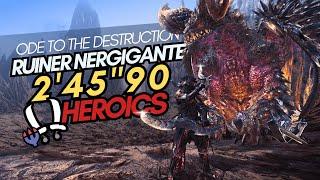 MHW Iceborne: Tempered Ruiner Nergigante 2'45"90 Dual Blade Heroics