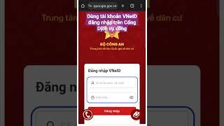 Hướng dẫn đăng nhập tài khoản VNeID trên Cổng Dịch vụ công #vneid