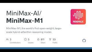 GitHub - MiniMax-AI/MiniMax-M1: MiniMax-M1, the world's first open-weight, large-scale hybrid-att...
