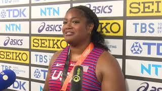 'Unbelievable' USA's Laulauga Tausaga reflects on winning women's discus gold at world championships