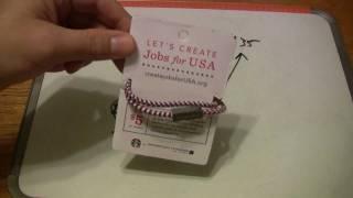 Starbucks $5 Bracelet - Create Jobs for America - Made in USA