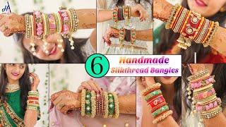 Simple Bangle Convert into New Style!.. DIY Jhumka Bangle Making At Home - Silk Thread,Bridal Chuda