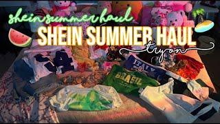 SHEIN summer try-on haul|shirts, jorts, and more!| Camryn Attis #shein #haul #sheinhaul