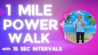 1 Mile Brisk Walk Workout - Walk at Home to Burn Fat & Boost Mood