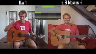 My first six months of guitar! (Progress comparison)