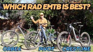 Best long-travel enduro ebike - Pivot Shuttle vs. Orbea Wild vs. Crestline