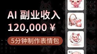 【DALL·E3】5分钟学会 AI 创意表情包制作与变现！直接到手120,000｜保姆级教程