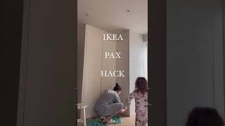 Built-in IKEA PAX hack for storage in Kidsroom