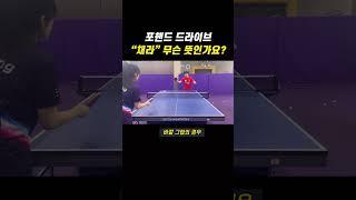 포핸드 드라이브 “공을 챈다”  의미를 알아보자 #tabletennis #탁구레슨 #포핸드드라이브