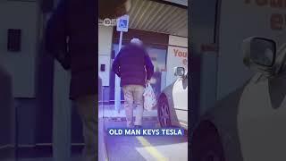 Old Man Keys Tesla In Carpark | 10 News First