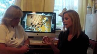 Nikki Clark chatting to Sally about her Gelish experience