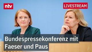 LIVE: Faeser und Paus informieren zu Straftaten gegen Frauen