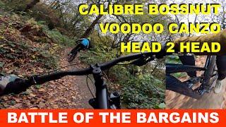 Which is the best new £1500 full suspension mountain bike?  Calibre Bossnut or Voodoo Canzo?