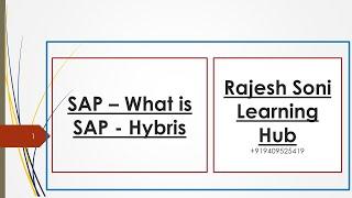 WHAT IS SAP HYBRIS AND INTERVIEW QUESTIONS
