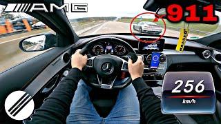 Mercedes-Benz C43 AMG 4MATIC WAGON TOP SPEED DRIVE ON GERMAN AUTOBAHN 