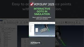 Verisurf 2025 - Feature Highlights - Interactive GoTo in Simulation #verisurf #shorts