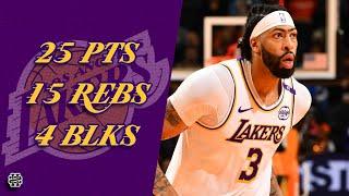 Anthony Davis 25 pts 15 rebs 4 blks vs Suns 24/25 season